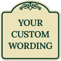Custom Decorative Sign, Personalized Metal Sign for Business, Driveway, Home, Airbnb, Office Door Plaque, Ivory Sign, 8x8 Inches, ACM, Fade Resistant, Made in USA by Sigo Signs