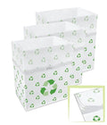 13 Gallon Disposable Pop-Up Trash Cans (3-Pack, Multi-Liner) with Fitted Bags – Foldable Garbage & Recycling Bins for Parties, Events & Kitchen (Recycle, 17" H x 13.5" W x 10" D)