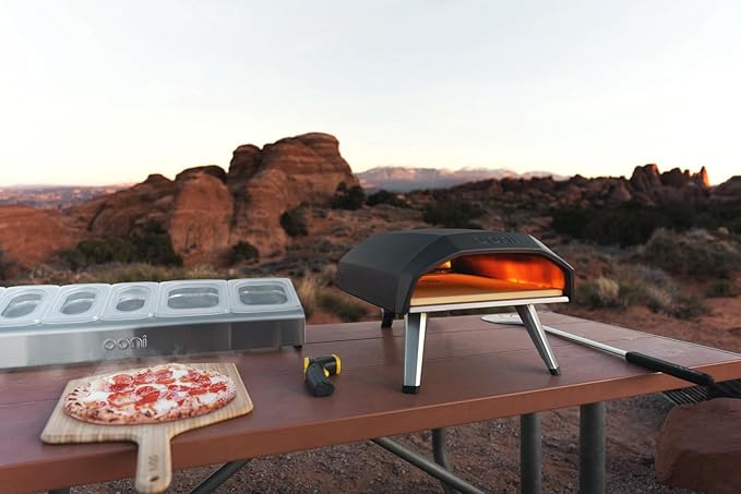 Ooni Koda 12 Gas Pizza Oven & Peel Bundle – 28mbar Propane Outdoor Portable Oven For Stonebaked 12 Inch Pizzas in 60 Seconds, Includes 12" Pizza Peel and Gas Hose & Regulator