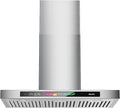 BRANO 36 Inch Wall Mount Range Hood 900 CFM with Voice/Gesture/Touch Control, Stainless Steel Ducted Kitchen Hood Vent with 4 Speed Exhaust Fan, Memory Mode, Adjustable Lights