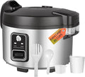 13L Commercial Rice Cooker & rice warmer 60 CUPS Cooked Rice(30-CUPS RAW RICE)| 1350W Fast cooking | Auto turn warming | Large Capacity Rice Cooker for Restaurant (Black)