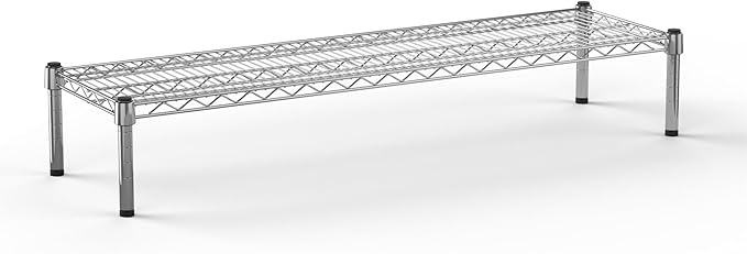 14''W x 48''L x 8''H Chrome Plated Wire Dunnage Rack | Off The Floor Storage