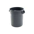 PRO&Family Commercial Round Trash Can, Ingredient Bin, Heavy-Duty Plastic, Anti-Static, Kitchen, Office, Outdoor Use (Gray, 20 Gallon)