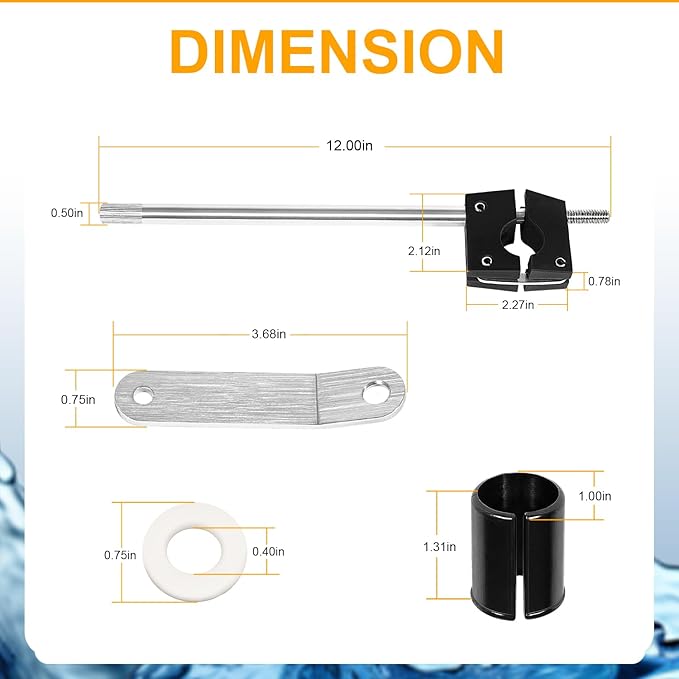 Round Rail Grill Mounting Hardware Kit for Standard 7/8" or 1" Rails, Fit for All Magma Marine Kettles Grill, A10-080