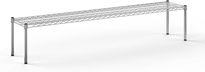 14''W x 72''L x 14''H Chrome Plated Wire Dunnage Rack | Off The Floor Storage