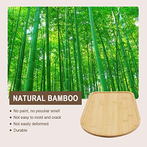 Sliding Mat for Kitchen aid 4.5-5 Qt Stand Mixer with 1Pc Cord Organizer and 3Pcs Attachment Holder for Kitchen Appliance Slider Counter, Moving Tray (Bamboo, Natural)