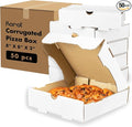 Karat Pizza Boxes 8" x 8" [50 Pack] White Corrugated Boxes | Ventilated, Grease-Resistant, Durable for Pizza or Mailing Use