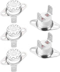 uxcell KSD301 Thermostat 190°C/374°F 10A Normally Closed N.C Adjust Snap Disc Temperature Switch for Microwaves,Oven,Coffee Maker 5pcs,Ceramic Material