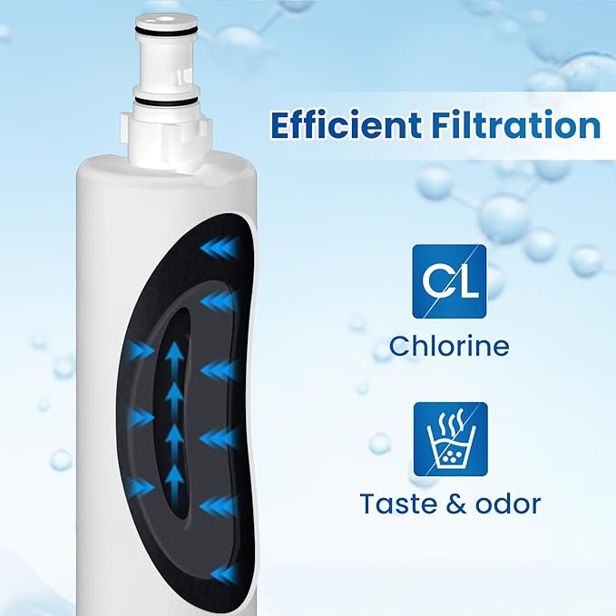 GOLDEN ICEPURE 4396508 Refrigerator Water Filter Replacement for EveryDrop Filter 5, EDR5RXD1, 4392857, 4396510, Clch100, 46-9010, NLC240V, 8212491, WF285 5PACK