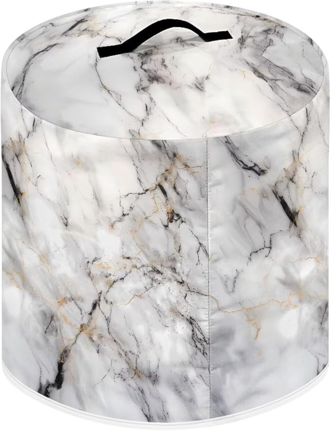 Dust Cover for 6 Quart Instant Pot, Dust Protection Easy Clean Pressure Cooker Cover Electric Appliance Cover Air Fryer Accessories Home Kitchen Decoration, White Grey Marble