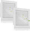 2-Pack 20"x20" Aluminum Gable Vents – Modern Shed and Attic Vents for Heat Flow & Moisture Control – Vent Opening: 18"x18", Sleek Exterior Wall Fit
