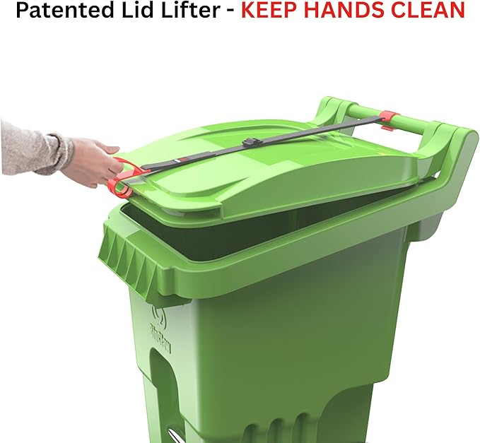 Original BinClaw ONE-Handed Trash Can Lock – The ONLY One with The Handle! Keep Hands Clean. No Drilling - No Tools. Trash Can Lid Lock Security