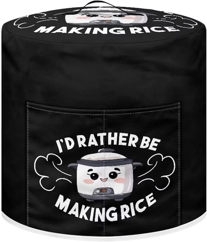Round Pressure Cooker Cover 3 qt,Cute Cooker Pattern Kitchen Appliance Cover Dust Cover with Pockets for Electric Pressure Cooker Air Fryer Rice Cooker Steamer