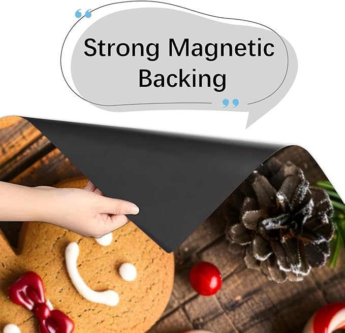 Christmas Gingerbread Men Candy Dishwasher Magnet Cover, Reusable Refrigerator Panel Stickers Microwave Front Door Covers Magnets for Kitchen Home Appliances Holiday Party Decorations 23 X 26 in