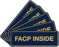 Signs ByLITA Standard FACP Inside Sign | Fire Safety Signage (Navy Blue/Gold) - Small 5 Pack