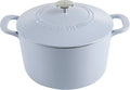 MARTHA STEWART Gatwick 7-Quart Enamel Cast Iron Dutch Oven Pot with Lid – Lavender Purple – Durable Heavy-Duty Dutch Oven for Slow Cooking, Braising & Baking