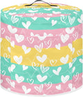 Rainbow Love Heart Print Pressure Cooker Cover 3 Quart Air Fryer Cover Kitchen Appliance Dust Cover Valentine's Day Theme Cover with Pockets for Electric Pressure Cooker