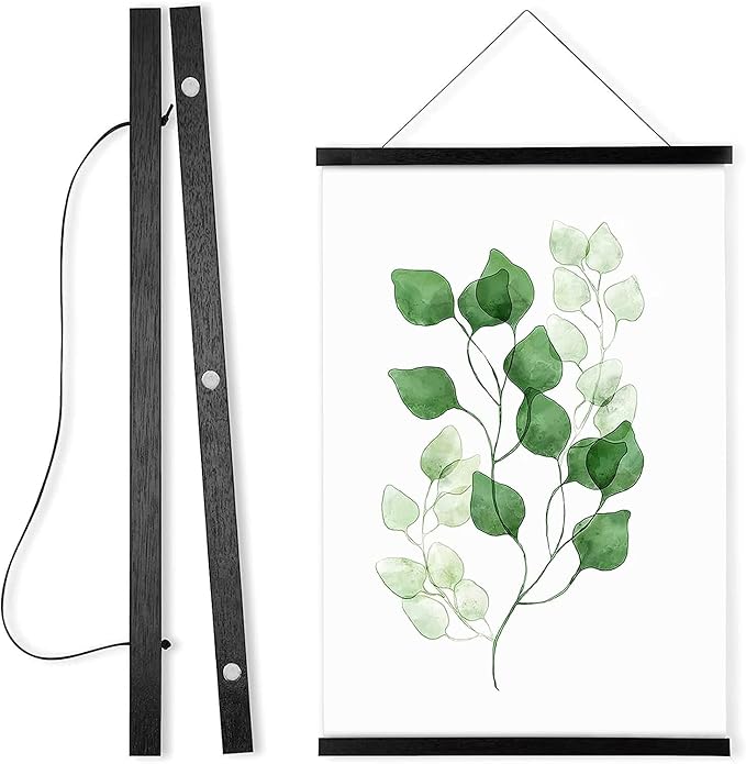 WITCOLOR 25x17 25x36 25x25 Poster Frame, Magnetic Black Wood Wooden Frame Hanger for Photo Picture Canvas Artwork Art Print Wall Hanging (1 Pack, 25", Black)