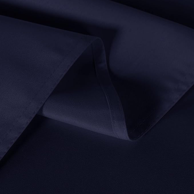 sancua 2 Pack Navy Tablecloth 60 x 102 Inch, Rectangle 6 Feet Table Cloth - Stain and Wrinkle Resistant Washable Polyester Table Cover for Dining Tables, Buffet Parties and Camping