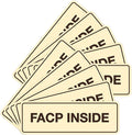 Signs ByLITA Standard FACP Inside Sign | Fire Safety Signage (Ivory/Dark Brown) - Medium 10 Pack