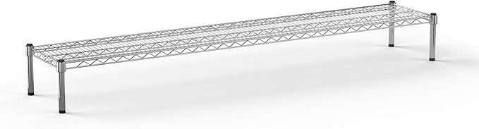 14''W x 72''L x 8''H Chrome Plated Wire Dunnage Rack | Off The Floor Storage