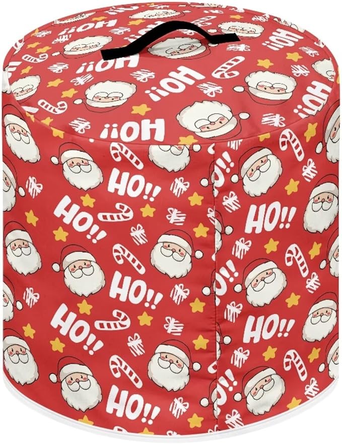 Christmas Hohoho Santa Claus 8 Quart Pressure Cooker Air Fryer Rice Cooker Dust Cover with Top Handle and Storage Pockets Kitchen Appliance Dust Protector Cover