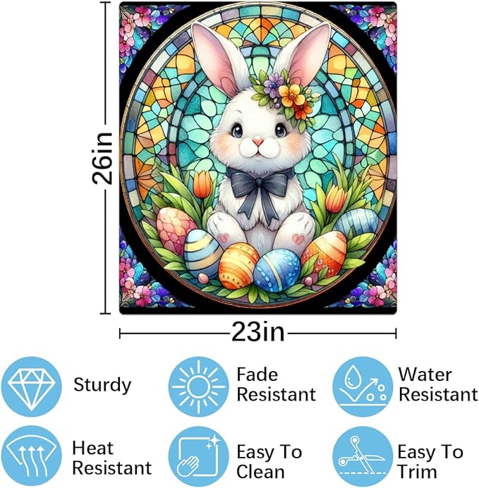 Easter Egg Animal Rabbit Dishwasher Magnet Cover Magnetic Dishwasher Decorative Cover Front Dishwasher Door Covers Reuseable Dishwasher Covers Decal for Kitchen Home Decorative