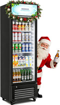 BODEGACOOLER Commercial Beverage Refrigerator and Cooler, 10.0 Cu.Ft Commercial Merchandiser Refrigerator with Soft LED Light, Commercial Fridge, Display Refrigerator with 240 cans & 120 bottles.