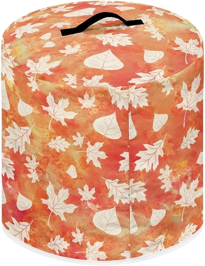 Insulated Pressure Cooker Appliance Cover, Also Fit for Rice Cooker, Air Fryer and Crock Pot, 8 Quart Dust Cover with Pocket for Spoon/Cooking Utensils/Recipes, Washable, Maple Leaf Tie Dye