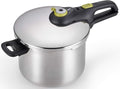 T-fal Ultimate Stainless Steel Pressure Cooker 6.3 Quart, Induction Compatible, Secure Locking Lid, Safe & Easy to Use, Cookware, Pots and Pans, Kitchen, Dishwasher Safe, Silver