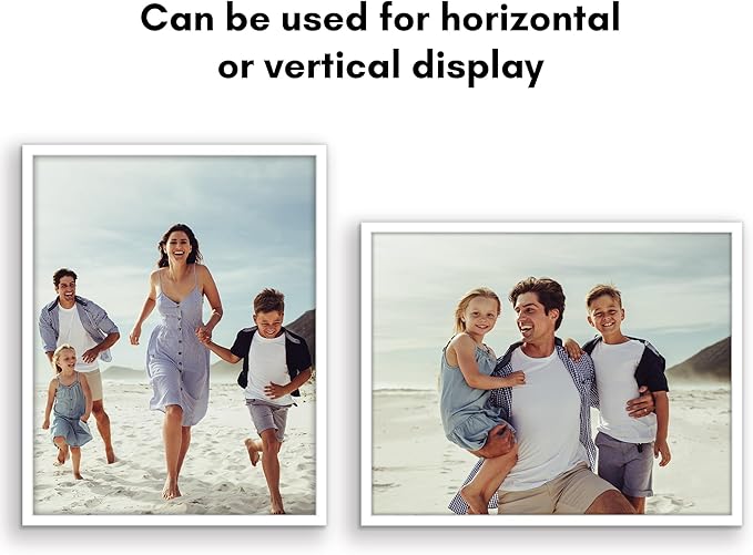 Americanflat 22x28 Poster Frame with Polished Plexiglass - Streamline Collection - Thin Border Picture Frame for Wall Display - Hanging Hardware Included - White