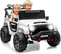 Kids 24v 2-Seater Electric Ride on Car,24v 4x4 Kids Electric Truck with Remote Control,2-Seater Ride-on Car, Spring Suspension & LED Lights for Backyard Exploration