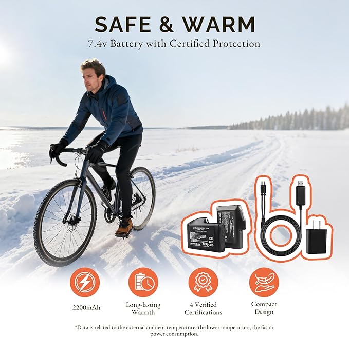 SAVIOR HEAT Thin Heated Gloves for Men Women, Electric Glove with Rechargeable Battery Hand Warmer for Skiing Hiking Hunting Camping Climbing Motorcycling