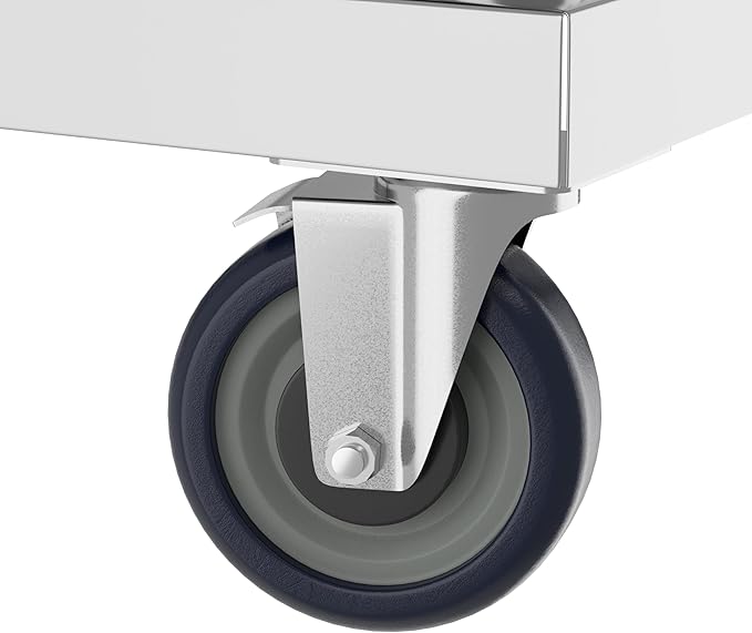 48 in. Commercial Mobile Outdoor Grill Stainless Steel, ETL Listed in Stainless-Steel (KM-CGM-48)