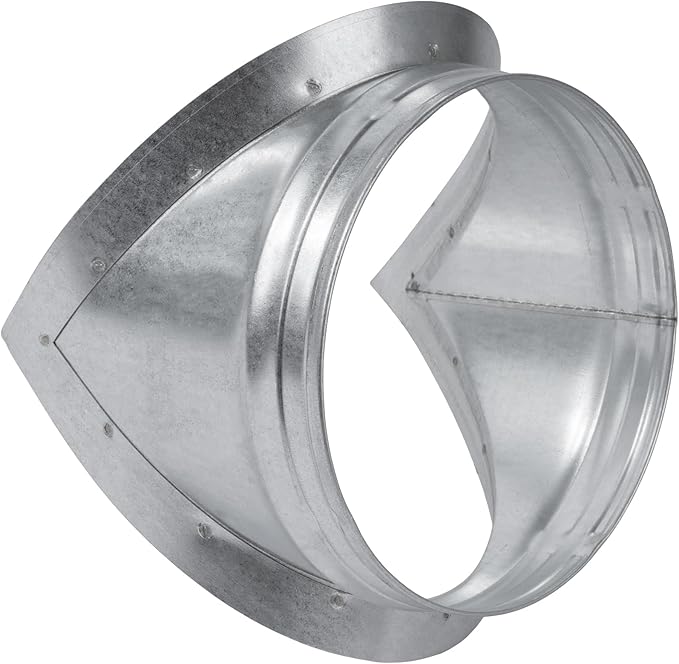 Galvanized Steel Saddle Takeoff – Round 90 Degree Splitter for 6” Duct with 6" Outlet Branch Connector - Range Hood Duct Adapter - Heavy Duty Supply/Exhaust Air Ventilation Duct Work Collar