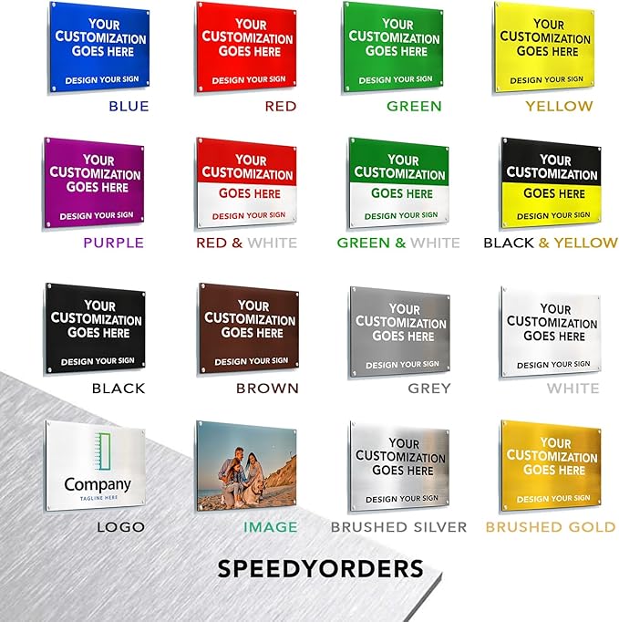 Custom Metal Signs, Personalized Aluminum, Customized Safety, Business Signs, Waterproof Outdoor, White Aluminum (Black & Yellow, 10x7 In)