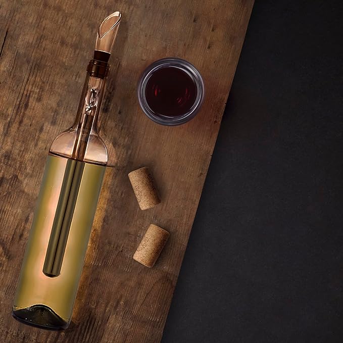 Wine Chiller Stick Small Wine Cooler 3-in-1 Stainless Steel Wine Bottle Cooler Stick Iceless Wine Chillers for Bottles Wine Gifts Champagne Chiller