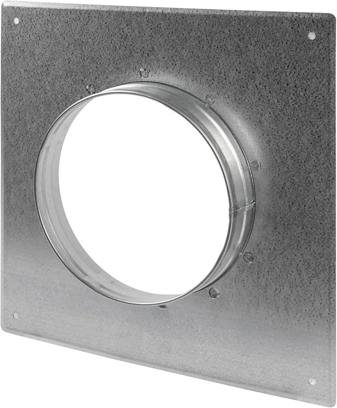 Repa Market 6 Inch Round Duct Flange/Galvanized Steel Vent Connector Plate/Wall or Ceiling Mount Adapter/for Dryer Hose & HVAC/Heavy Duty Air Return, Heating Cooling Exhaust Ventilation Cover