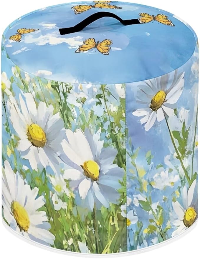 Daisy Butterfly Dust Cover Instant Pot and Extra Accessories Dust Proof Easy to Clean Pressure Cooker Cover Electric Appliance Cover Air Fryer Accessories with Storage Pocket Size S