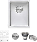 Ruvati 16 x 18 inch Undermount Bar Prep Tight Raduis 16 Gauge Kitchen Sink Stainless Steel Single Bowl - RVH7116