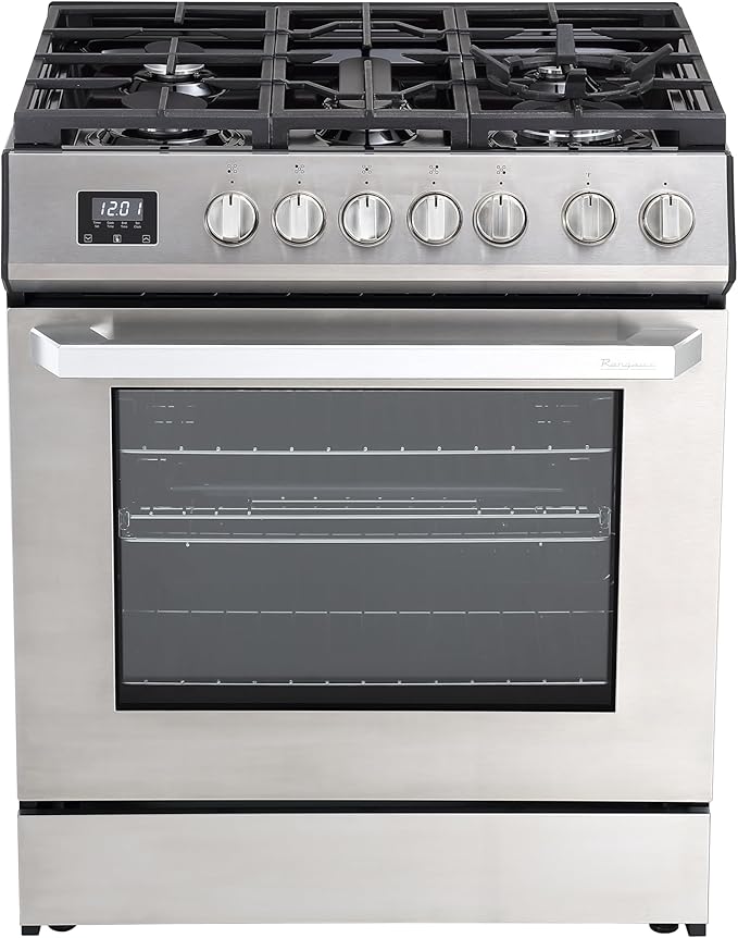 Rangaire RRG303TS 30" Gas Range Oven with Timer - Stainless Steel, Sealed Burners, Convection Fan, Easy Reach Racks