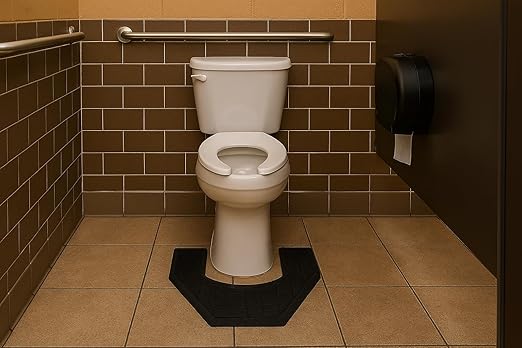 Guardian UPSAFETBLK 22" x 23" Toilet Restroom mat- Case of 6.
