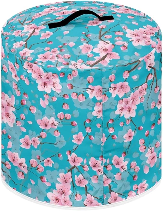 Dust Cover for 8 Quart Air Fryer and Electric Pressure Cooker with Pocket, Dust-Proof Cover for Electric Appliance, Small Appliance Covers Accessories Cherry Blossom