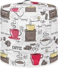 Dust Cover Compatible with 3 qt Pressure Cooker and Extra Accessories, for Electric Rice Cooker and Air Fryer Insulated Cover Keep Appliance Clean, Coffee Red White