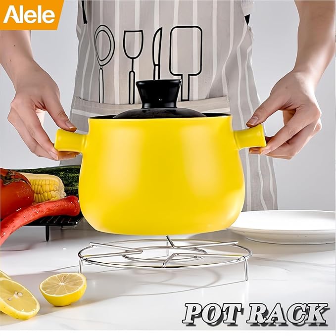 3pack Steam Rack,Alele 8inch Trivet Stainless Steel Steaming Rack Electric Pressure Cooker steam Rack Stand for Instant Pot Pressure Cooker Food Heating (Steam Rack-8IN-3P)