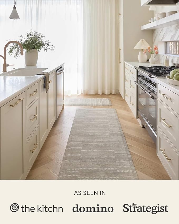 House of Noa Nama Standing Mat – Anti-Fatigue Cushioned Kitchen Mats for Floor | Ergonomic Bounce-Back Foam Kitchen Mats | Anti-Fatigue Mats for Kitchen & Standing |Reese Bark | 22" x 36"