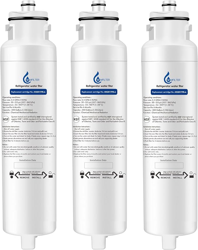 HX2017FR-A HX2017F-A refrigerator water filter,replacement Compatible with Hisense HX2017FR-A HX2017F-A Hisense HRF266N6CSE HRF266N6CSE1 HRF209N6CSE HRF254N6TSE HRF254N6DSE (3-PACK)