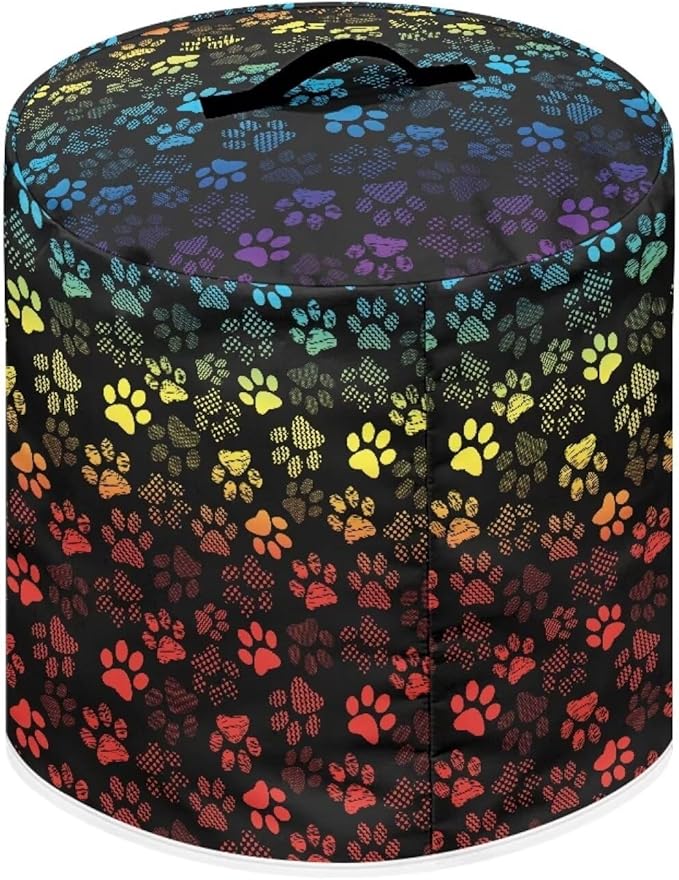 Flashideas Dog Paw Prints Dust Cover for 8 Quart Instant Pot and Extra Accessories, Dust Proof Easy to Clean Pressure Cooker Cover Electric Appliance Cover Air Fryer Accessories with Pocket
