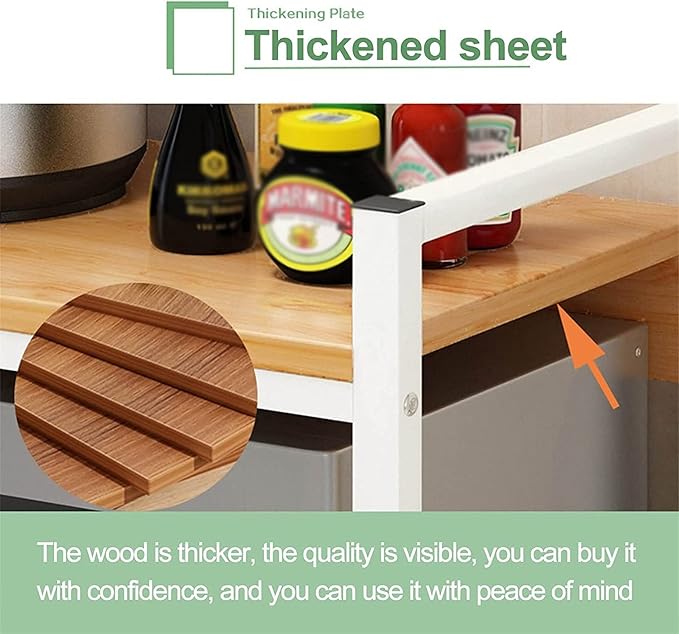 Kitchen Microwave Counter Stand,Expandable 2 Tier Microwave Oven Rack,Kitchen Microwave Counter Top Rack,Metal Toaster Oven Shelf,Space Saving Kitchen Storage Rack,54 * 35 * 34.5cm
