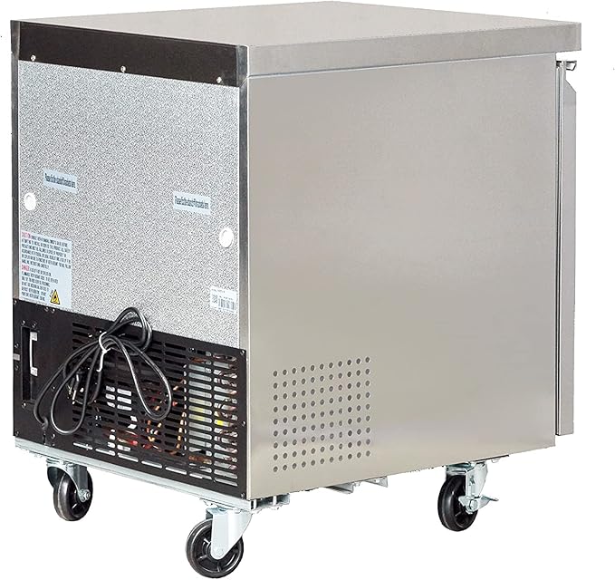 PEAK COLD Commercial Under Counter Stainless Steel Freezer; 27" W